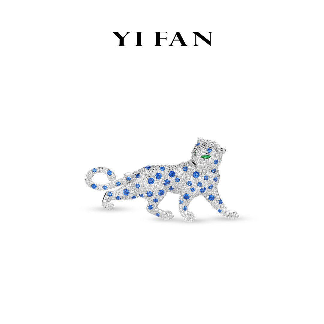 Welfare Exclusive limited edition: Modern"Blue Leopard” Brooch