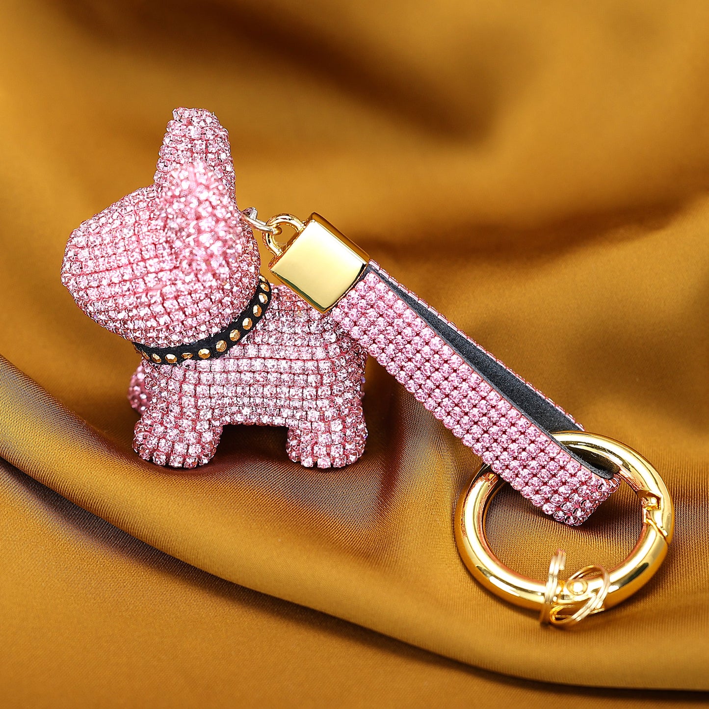 Pink and White Key chain doggy