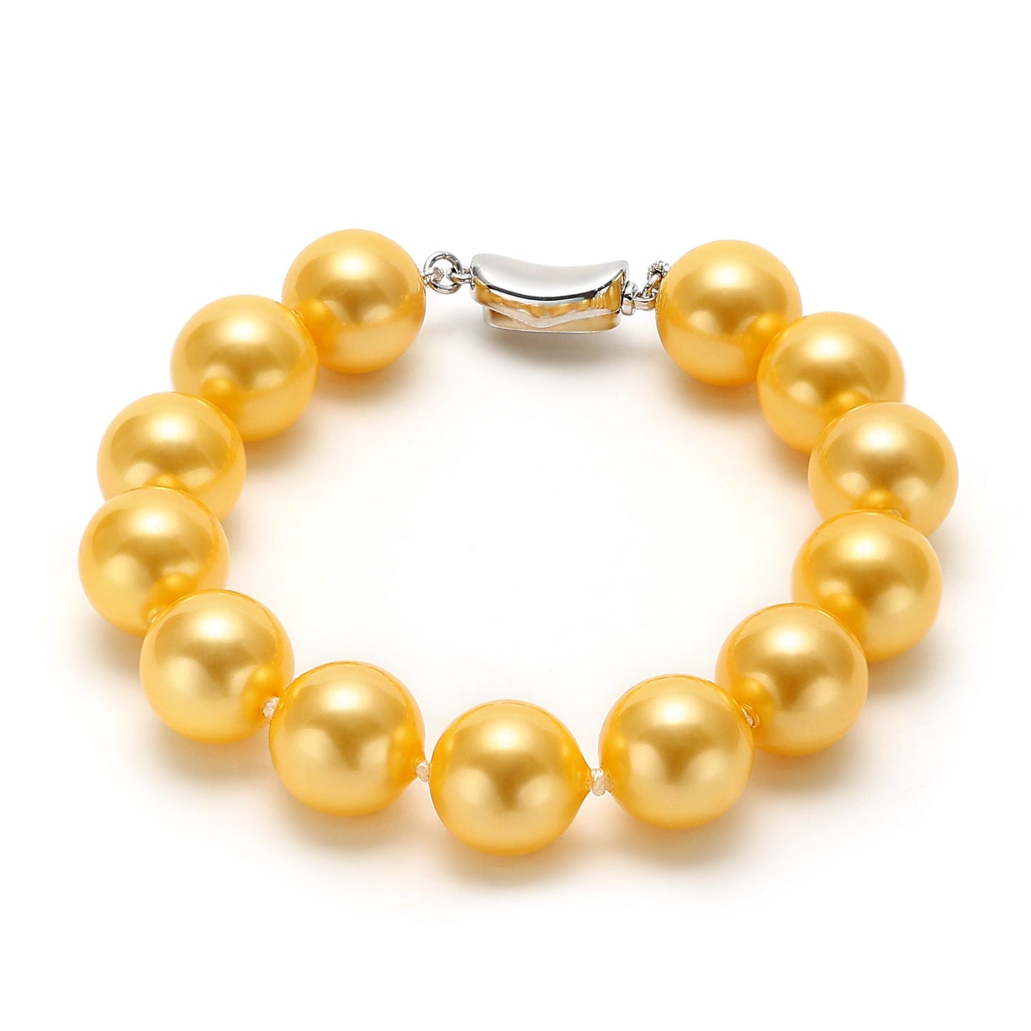 Limited edition Golden Shell pearl bracelet，sterling silver