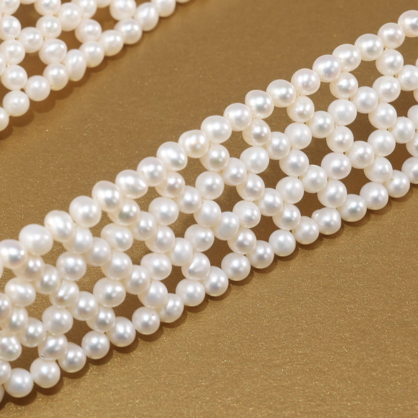 Customized only 1 piece Small baroque pearls weave long necklace