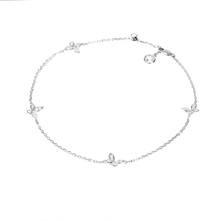 The nature collection: Micro-setting Dancing gracefully Little butterflies bracelet, sterling silver