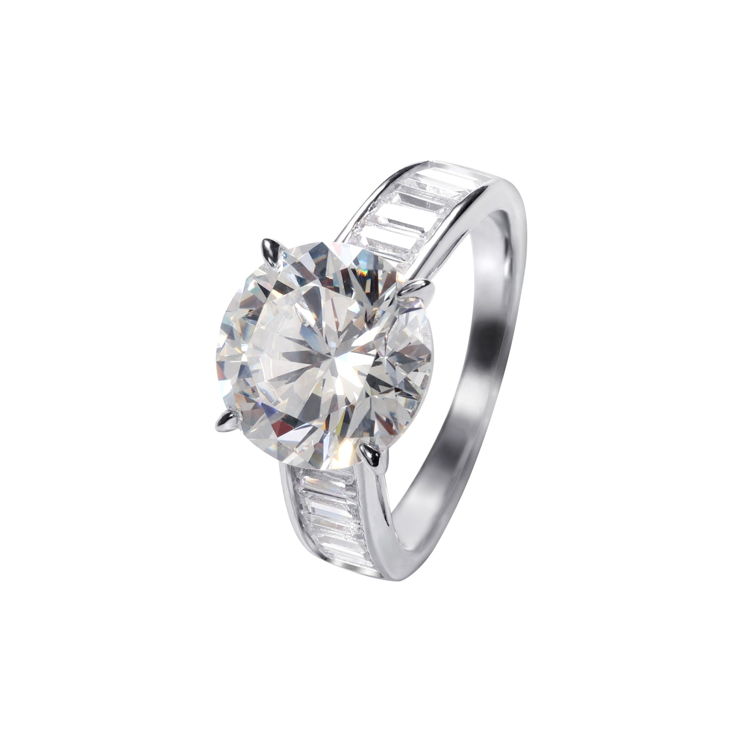 Stunning 6-Carat aritificial Diamond Ring Adds a Touch of Glamour to Your Special Occasions