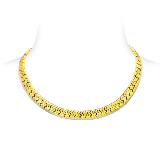 Limited edition  Brass with 18K yellow gold platting Snake collarbone chain necklace