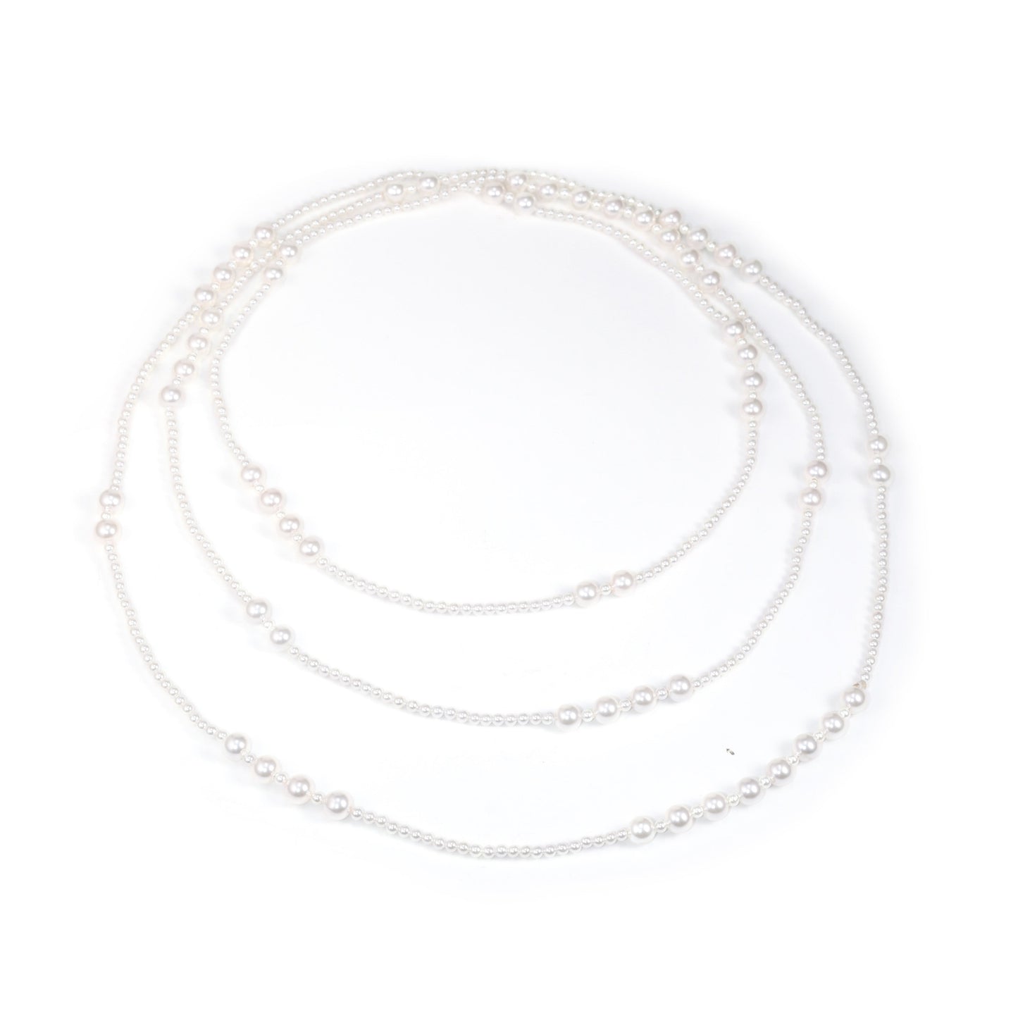 Promotional design White Shell pearl multi-purpose long necklace.