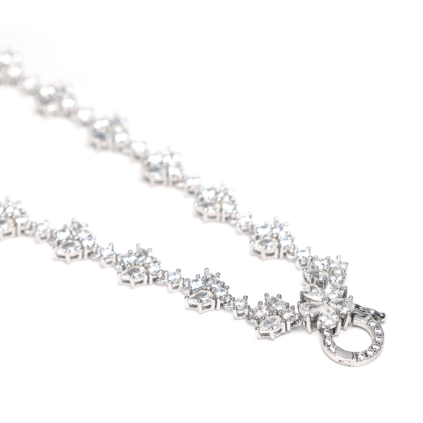 Micro-setting Snowflake multi-purpose chain, sterling silver.