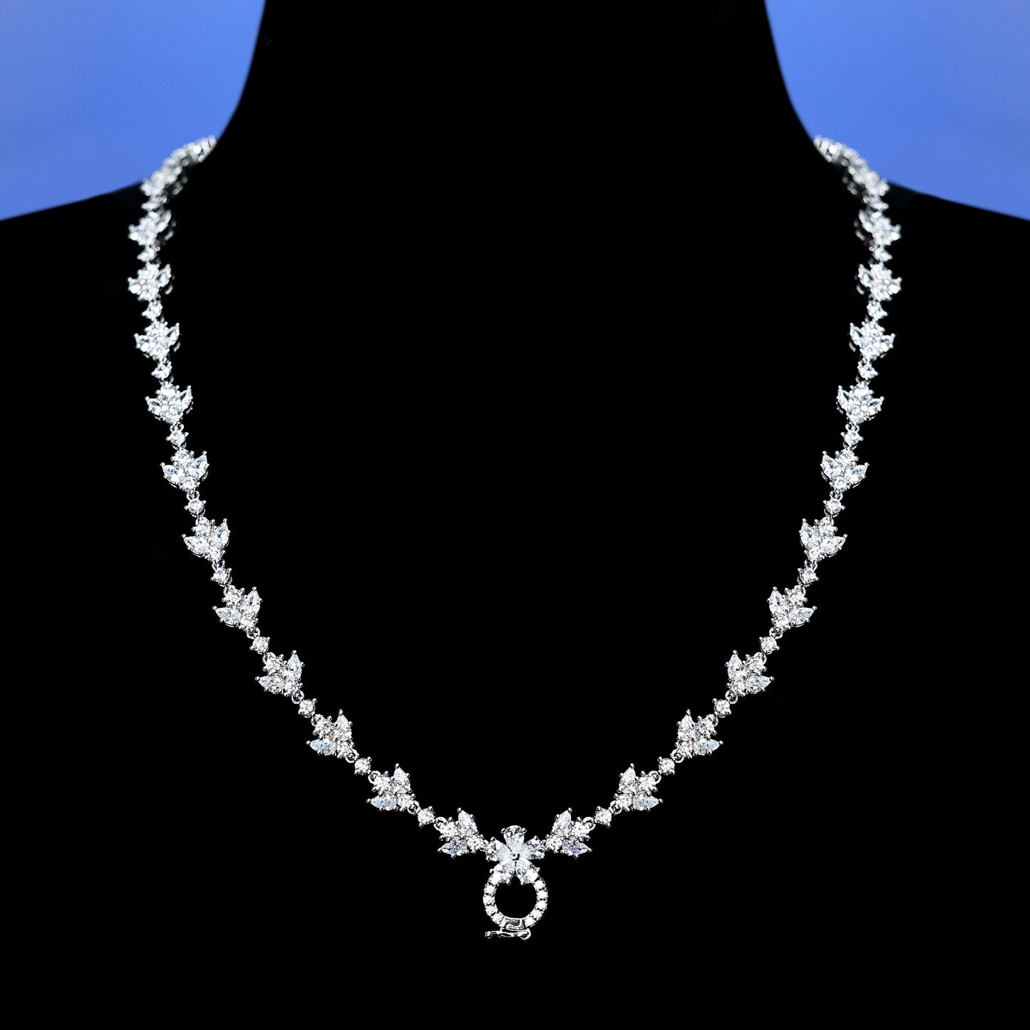 Micro-setting Snowflake multi-purpose chain, sterling silver.