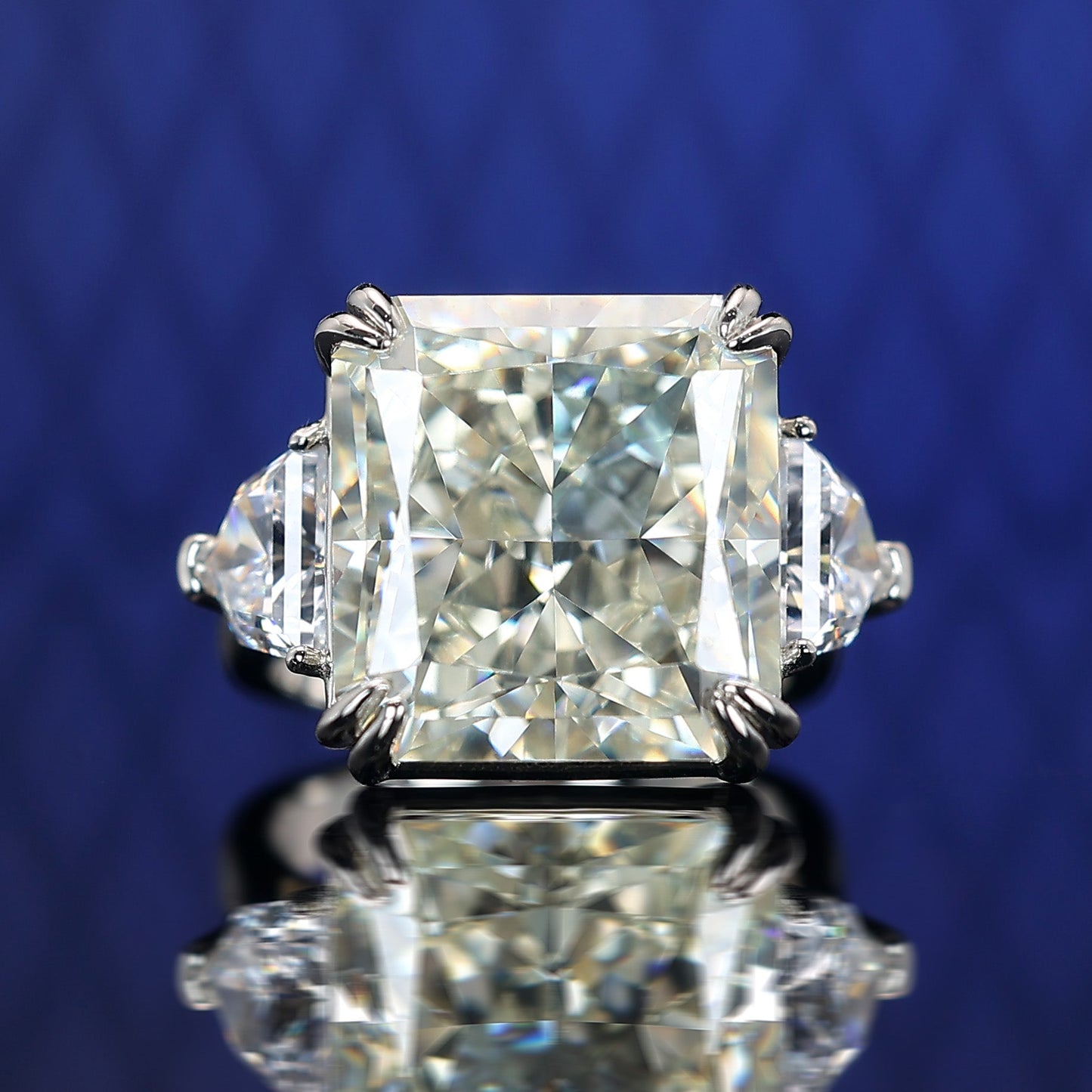 Limited edition Promotion Micro-setting G color Lab created stones Constant love ring, sterling silver