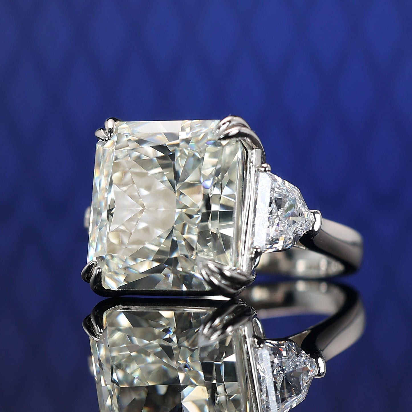 Limited edition Promotion Micro-setting G color Lab created stones Constant love ring, sterling silver