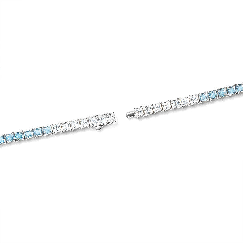 Promotional design The Blue gradient Tennis Bracelet, sterling silver