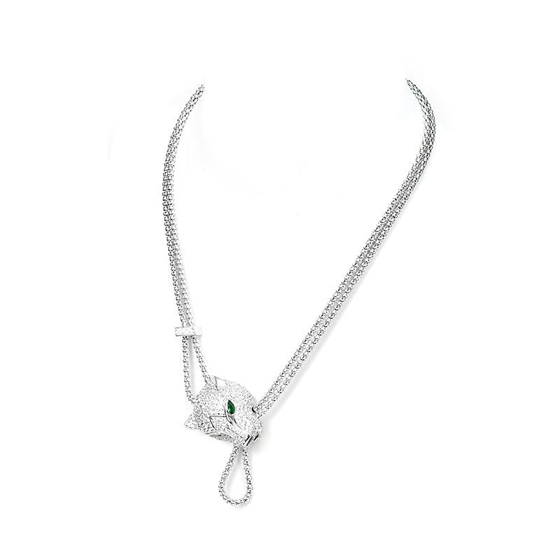 Promotion design: The nature collection: the "Leopard" Luxury Queen Necklace,  sterling silver