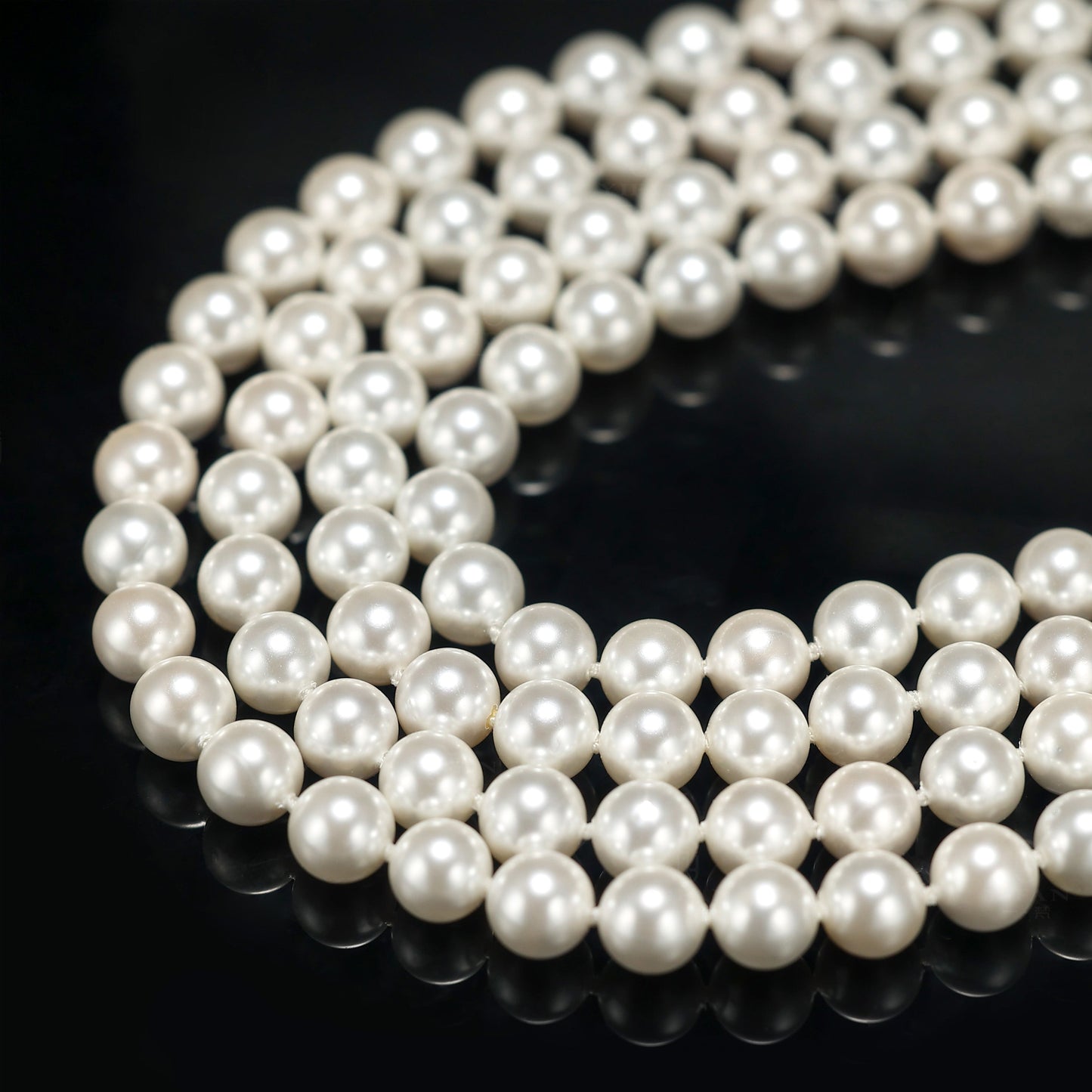 Multi-purpose White shell pearl long moonlight necklace